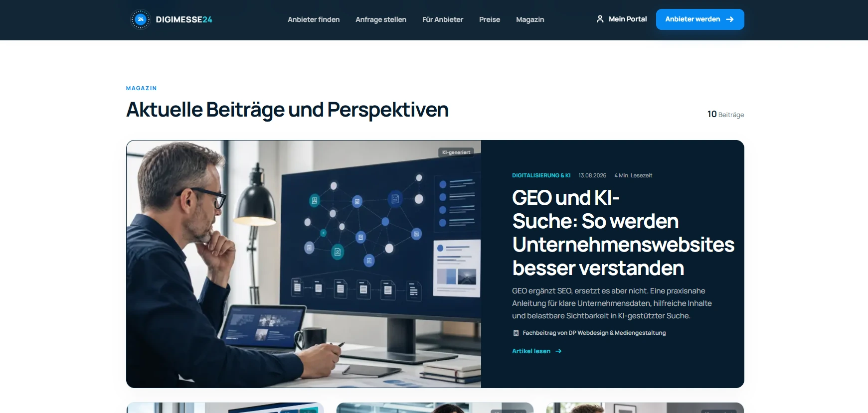DigiMesse24 – B2B-Anbieterplattform DigiMesse24 – B2B-Anbieterplattform